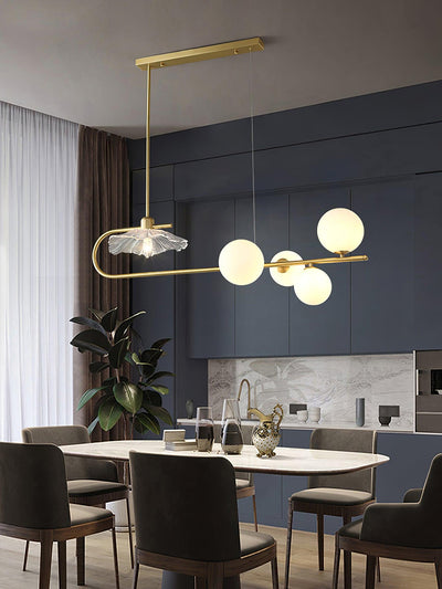 Kael Pendant Lamp Golden Glass Brass