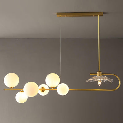 Kael Pendant Lamp Golden Glass Brass
