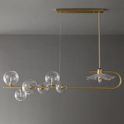 Kael Pendant Lamp Golden Glass Brass