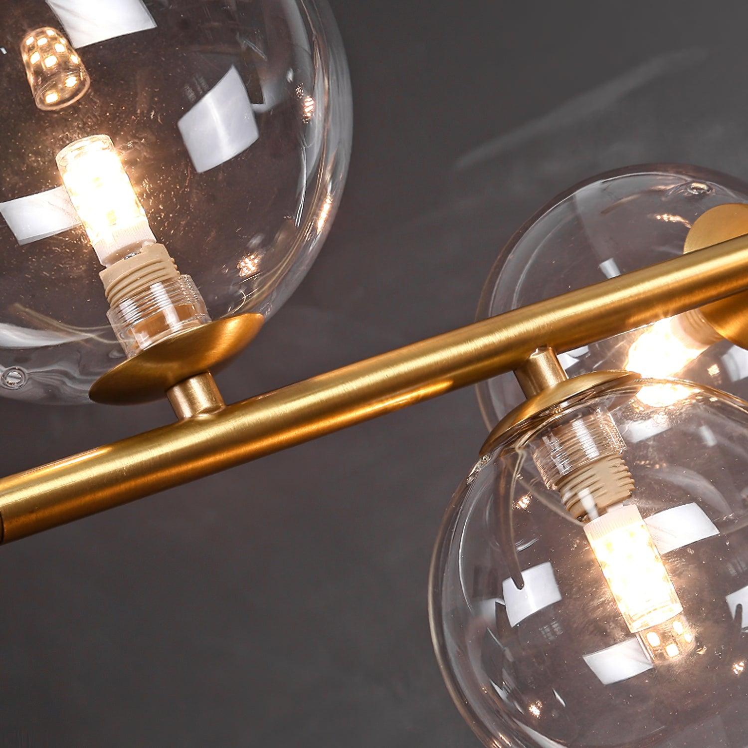 Kael Pendant Lamp Golden Glass Brass