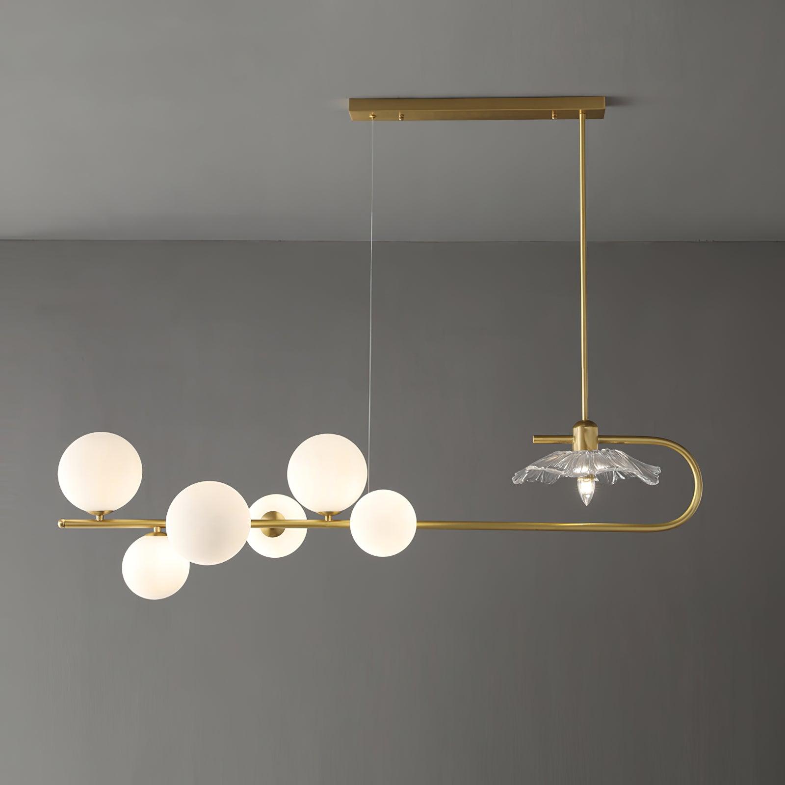 Kael Pendant Lamp Golden Glass Brass