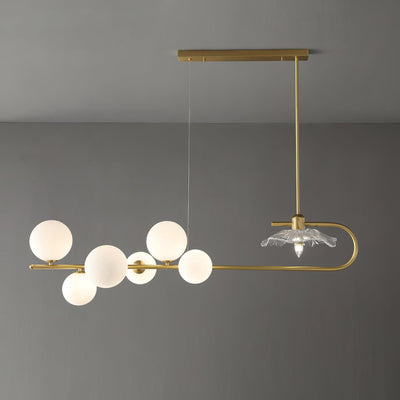 Kael Pendant Lamp Golden Glass Brass