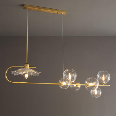 Kael Pendant Lamp Golden Glass Brass