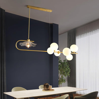 Kael Pendant Lamp Golden Glass Brass