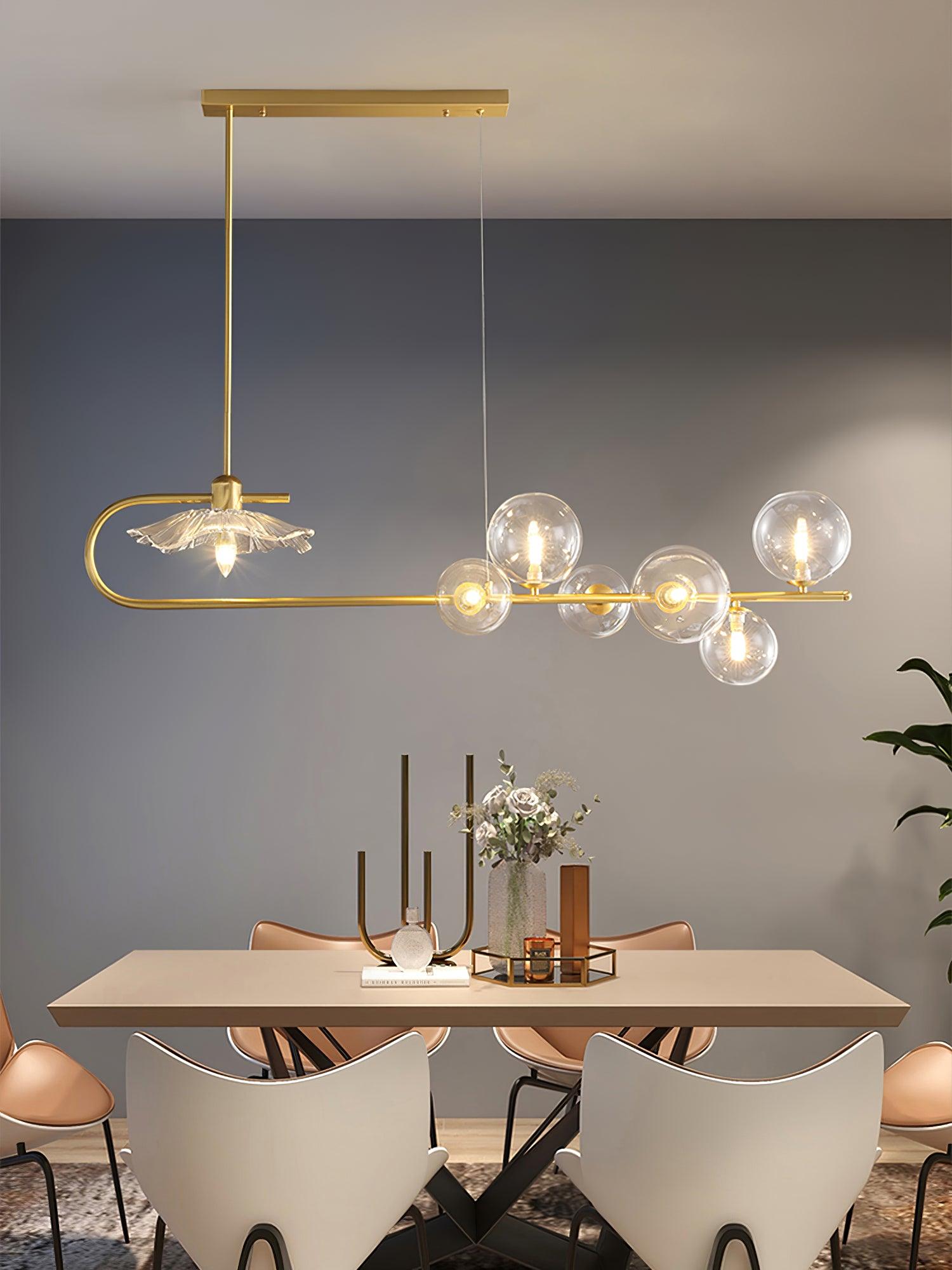 Kael Pendant Lamp Golden Glass Brass