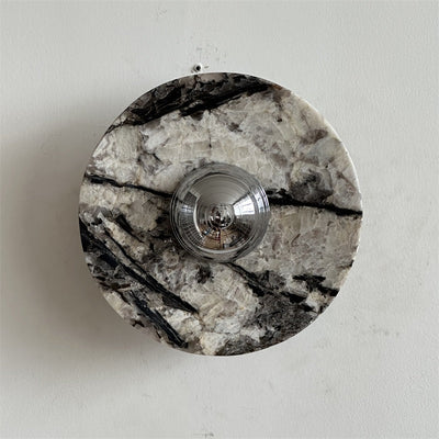 Alba Modern Minimalist Chrome Marble Wall Lamp
