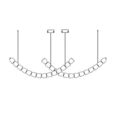 Nexus  Chrome   Crystal Chandelier