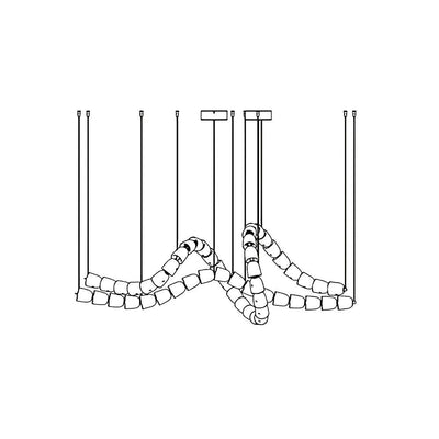 Nexus  Chrome   Crystal Chandelier