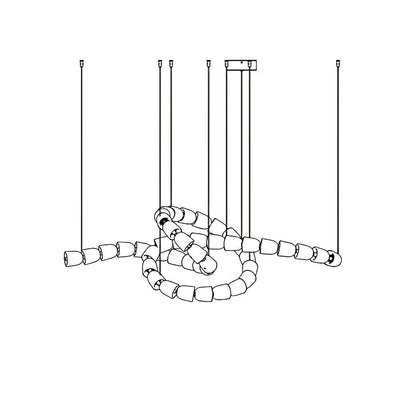 Nexus  Chrome   Crystal Chandelier