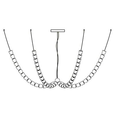 Nexus Gold  Crystal Chandelier