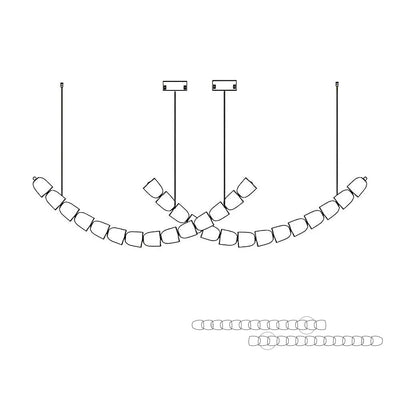 Nexus  Chrome   Crystal Chandelier
