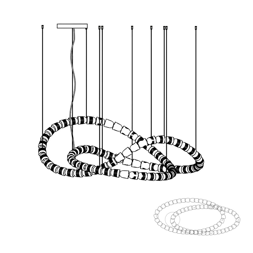 Nexus  Chrome   Crystal Chandelier