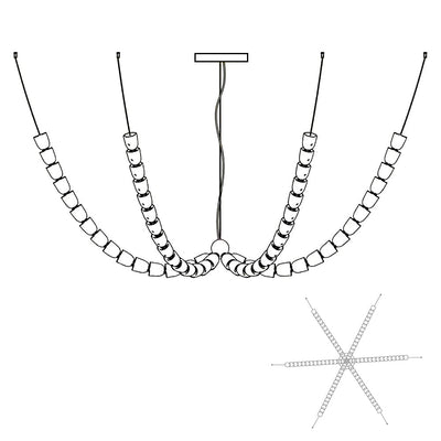 Nexus  Chrome   Crystal Chandelier