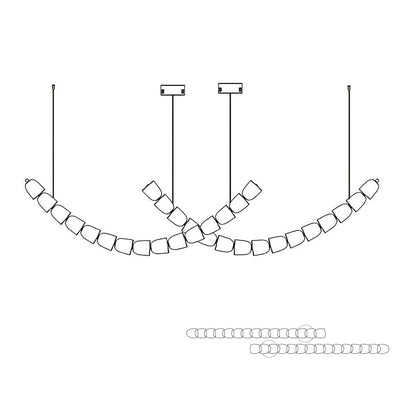Nexus  Chrome   Crystal Chandelier