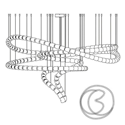 Nexus  Chrome   Crystal Chandelier