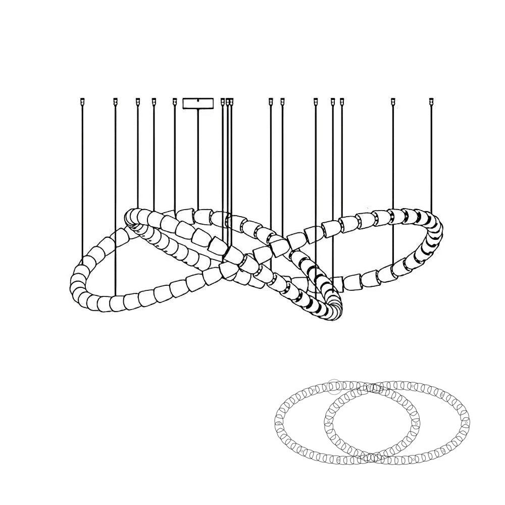 Nexus  Chrome   Crystal Chandelier