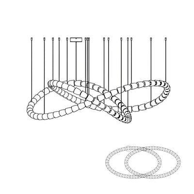 Nexus  Chrome   Crystal Chandelier