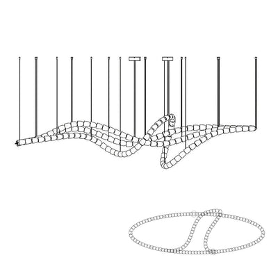 Nexus  Chrome   Crystal Chandelier