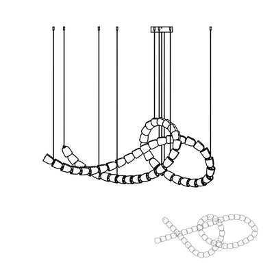 Nexus  Chrome   Crystal Chandelier