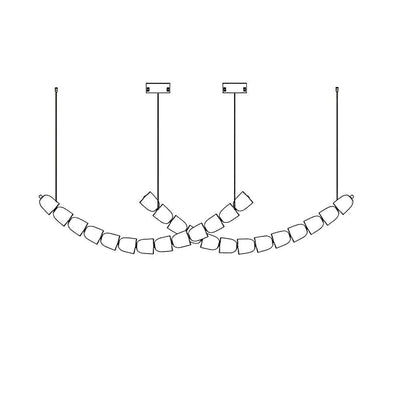 Cascade Modern Acrylic Chandelier