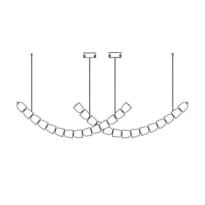 Cascade Modern Acrylic Chandelier