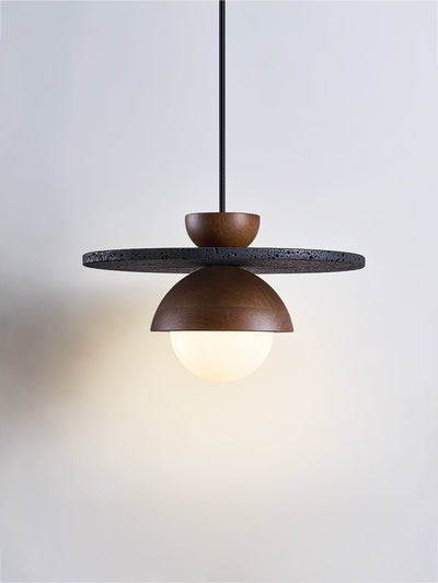 Valinina Orbit Black Travertine Pendant Lamp