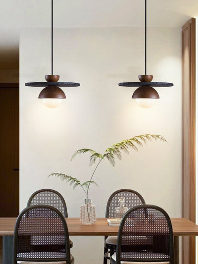 Valinina Orbit Black Travertine Pendant Lamp