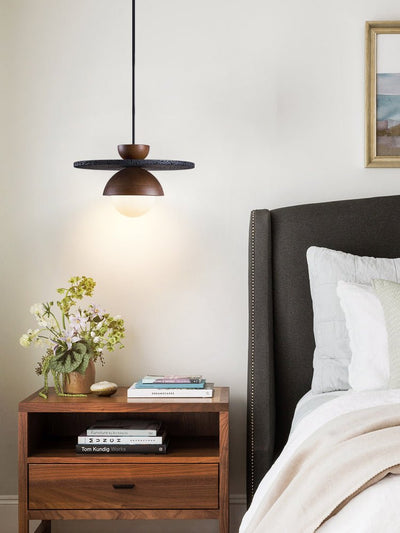 Valinina Orbit Black Travertine Pendant Lamp