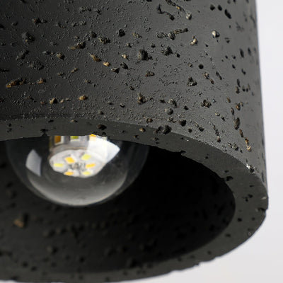 Ritta Sqaure&Round Ceiling Light Black& Yellow Travertine - Neutral Decor