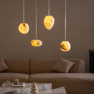 Nivisaya Pebbles Alabaster Pendant Lamp