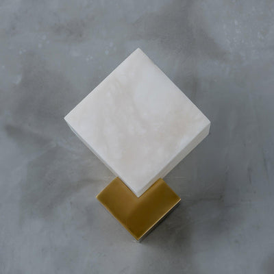Block Alabaster Wall Sconce