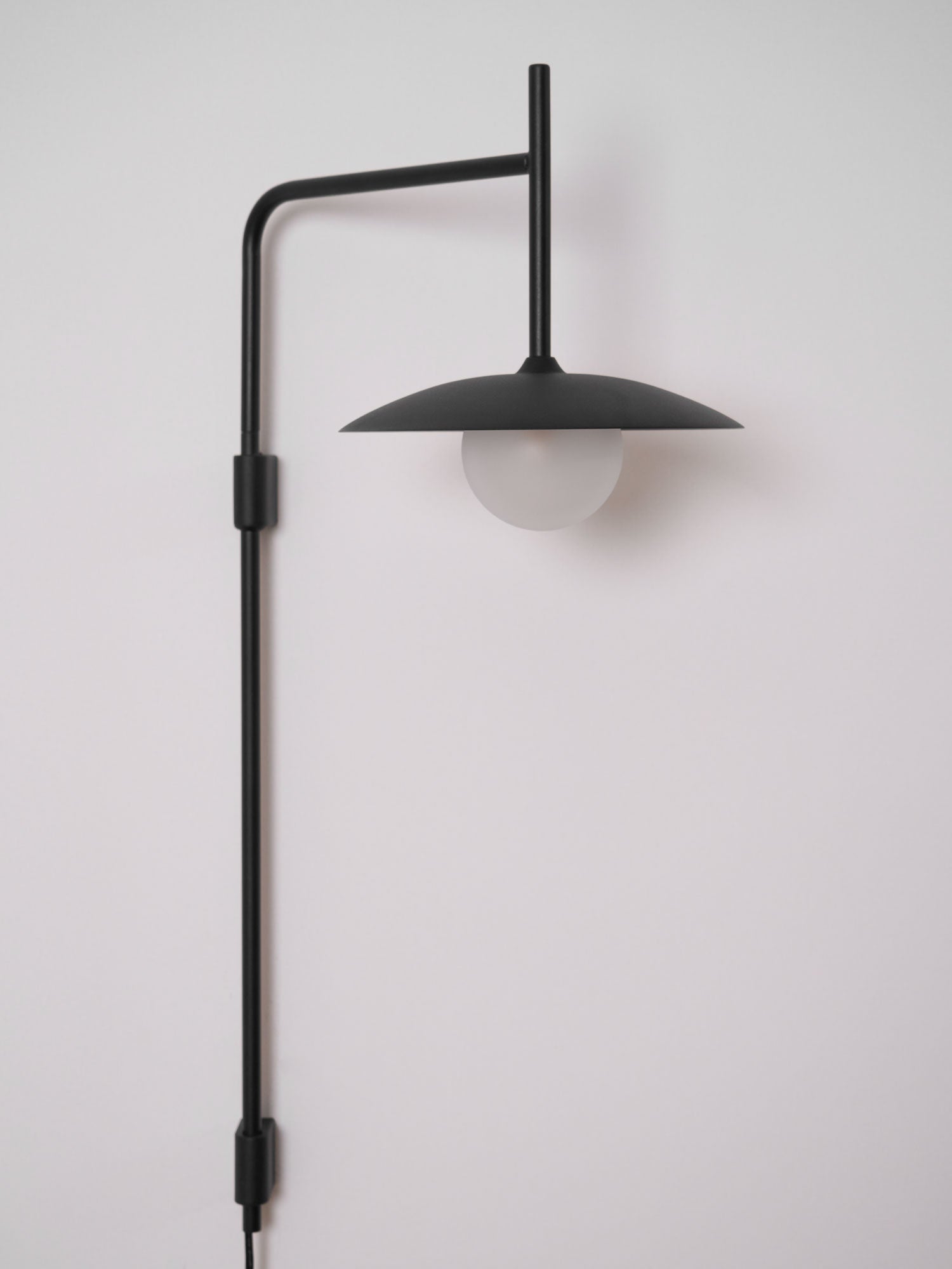 Paxon Swing Arm Plug-in Glass Wall Lamp