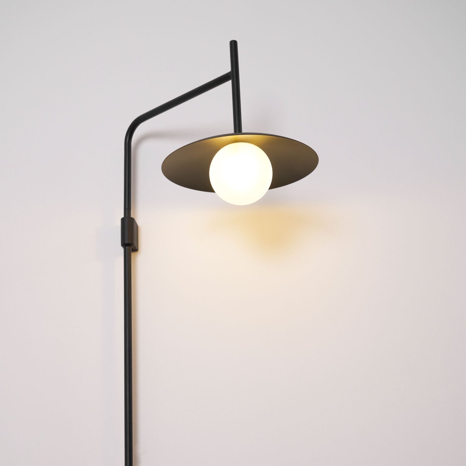 Paxon Swing Arm Plug-in Glass Wall Lamp