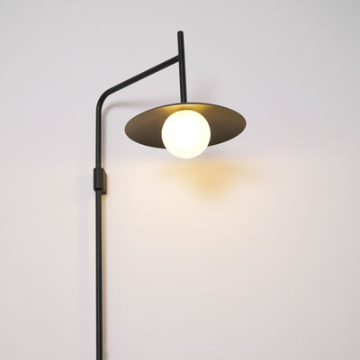 Paxon Swing Arm Plug-in Glass Wall Lamp