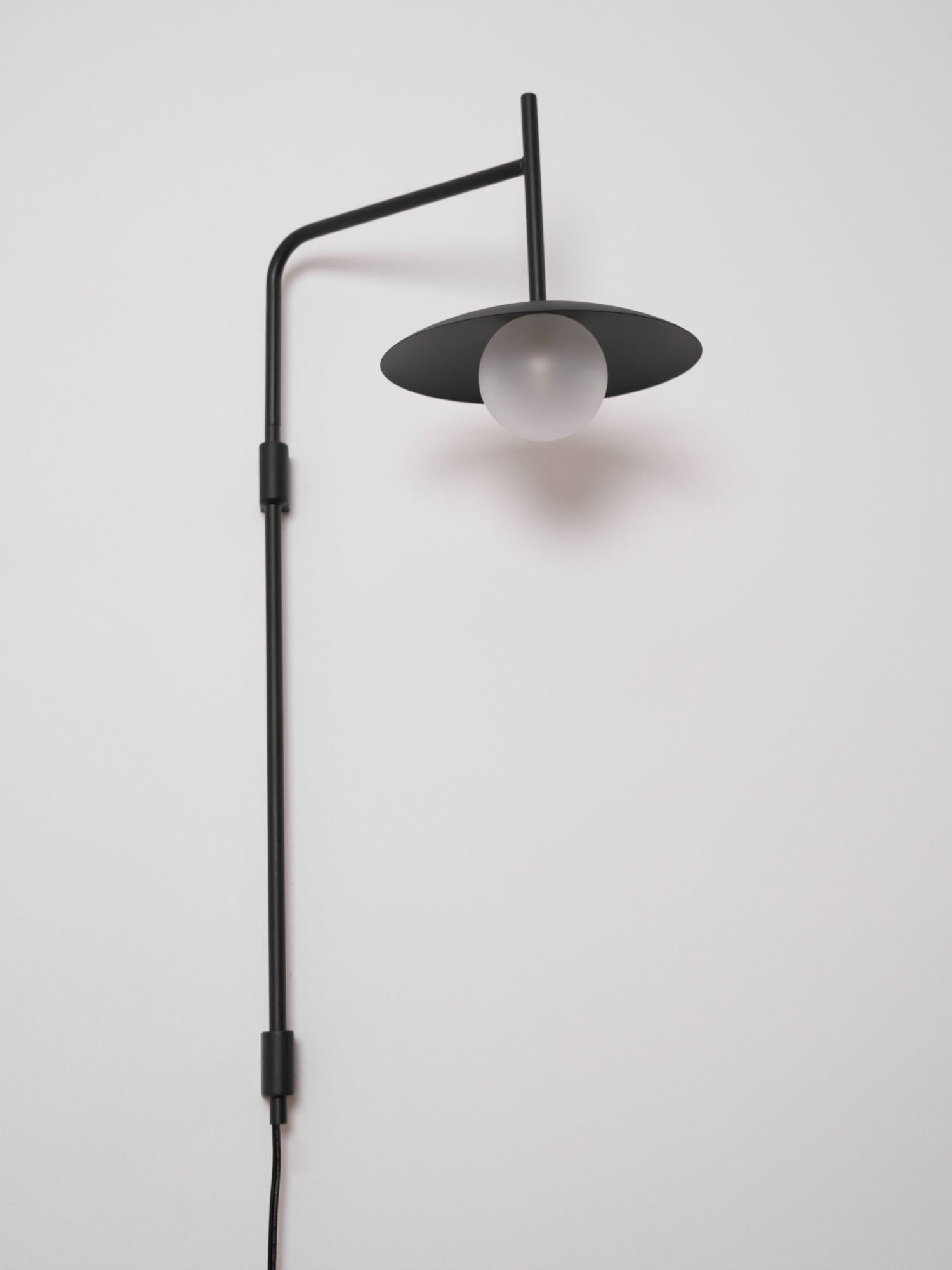 Paxon Swing Arm Plug-in Glass Wall Lamp