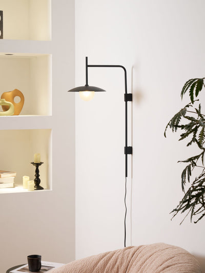 Paxon Swing Arm Plug-in Glass Wall Lamp
