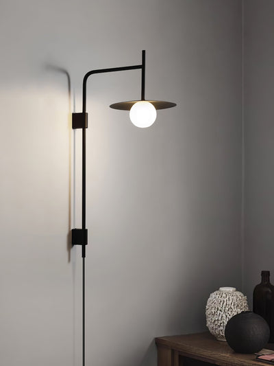 Paxon Swing Arm Plug-in Glass Wall Lamp