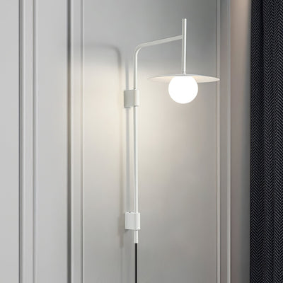 Paxon Swing Arm Plug-in Glass Wall Lamp