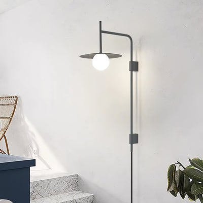 Paxon Swing Arm Plug-in Glass Wall Lamp