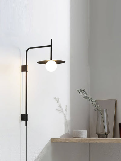 Paxon Swing Arm Plug-in Glass Wall Lamp