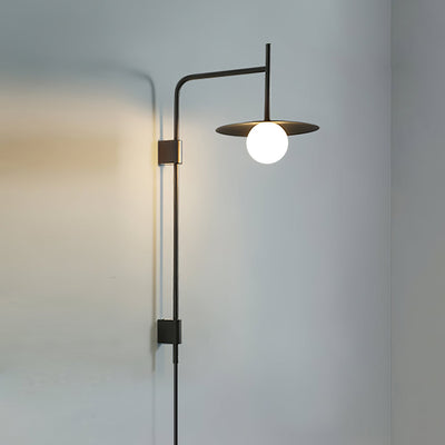 Paxon Swing Arm Plug-in Glass Wall Lamp