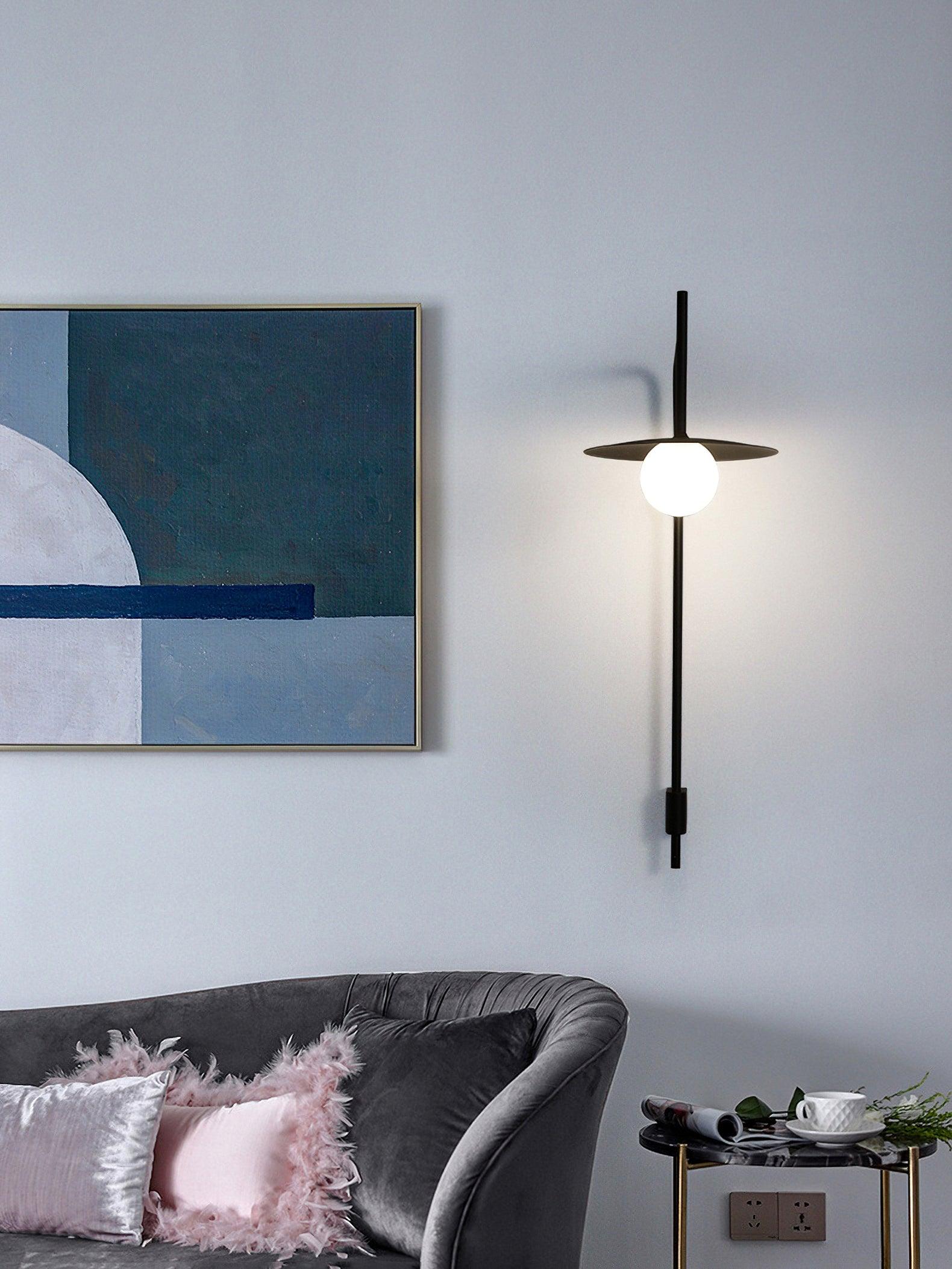 Paxon Swing Arm Plug-in Glass Wall Lamp