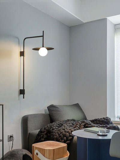 Paxon Swing Arm Plug-in Glass Wall Lamp