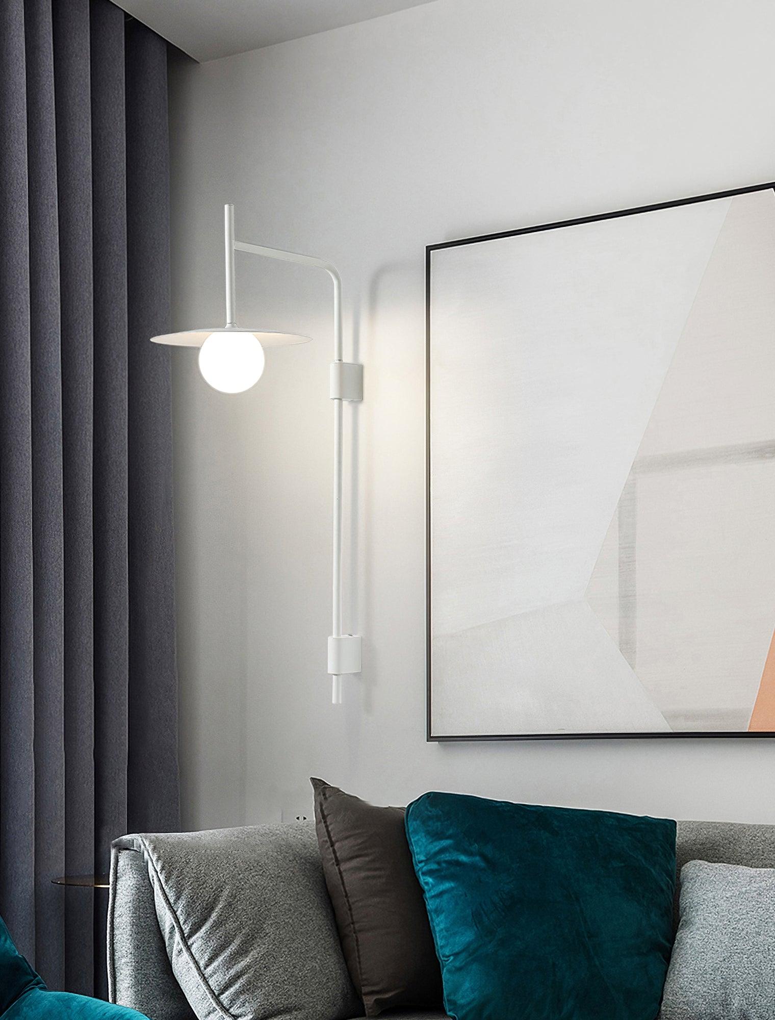 Paxon Swing Arm Plug-in Glass Wall Lamp