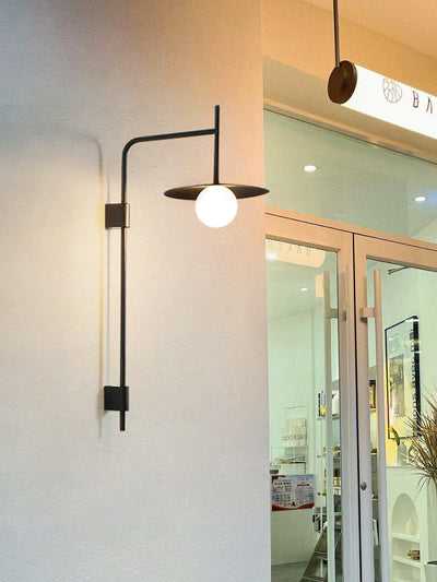 Paxon Swing Arm Plug-in Glass Wall Lamp