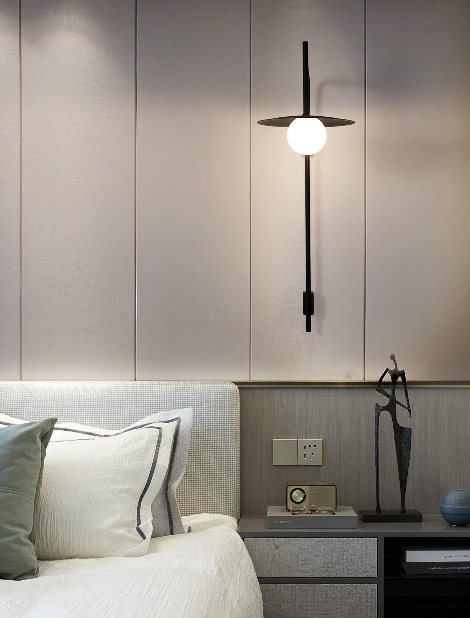 Paxon Swing Arm Plug-in Glass Wall Lamp