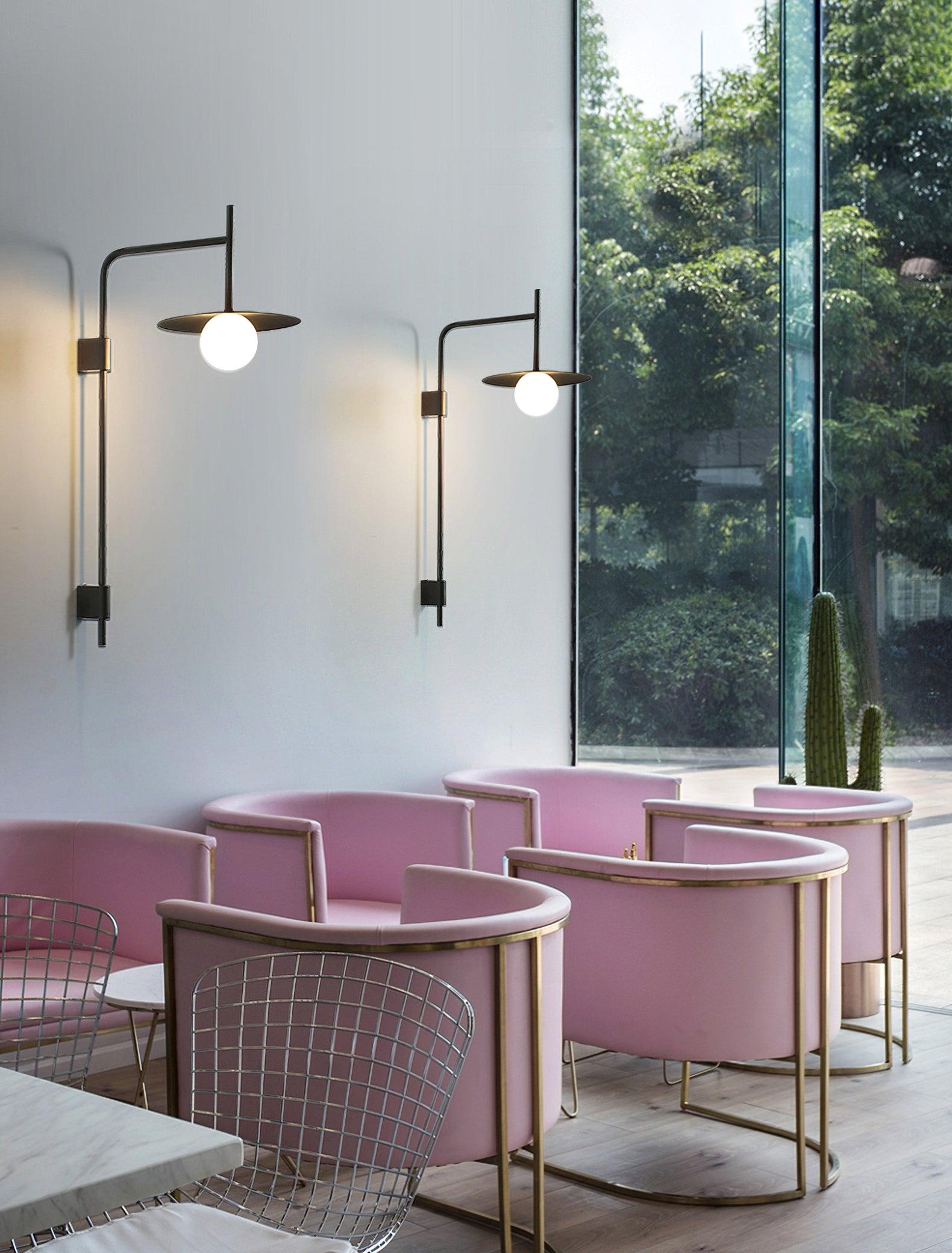 Paxon Swing Arm Plug-in Glass Wall Lamp