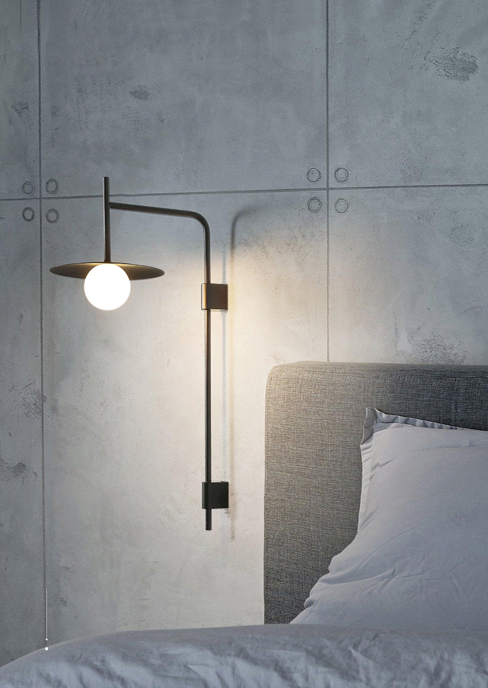 Paxon Swing Arm Plug-in Glass Wall Lamp