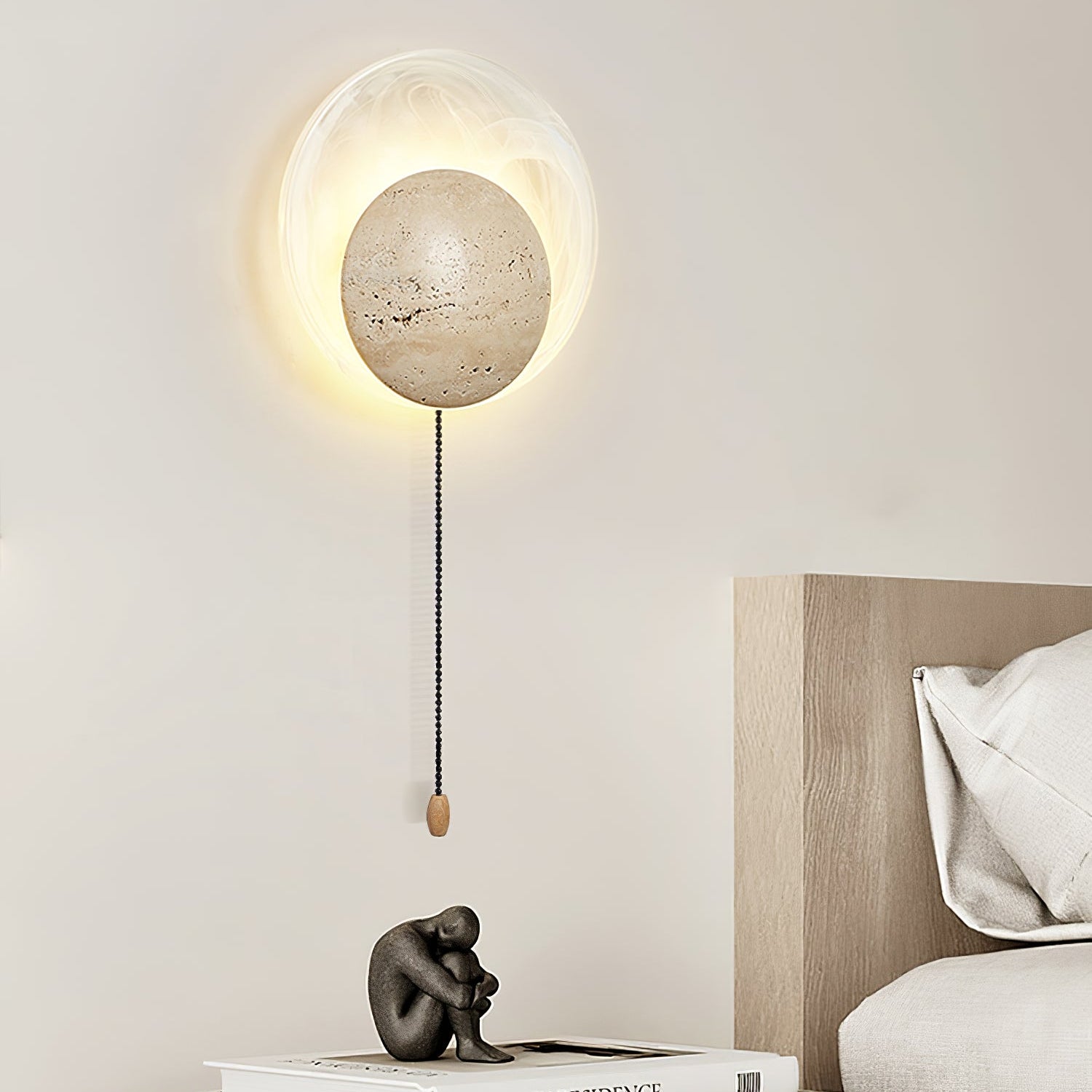 Serinette Orin Travertine Wall Lamp
