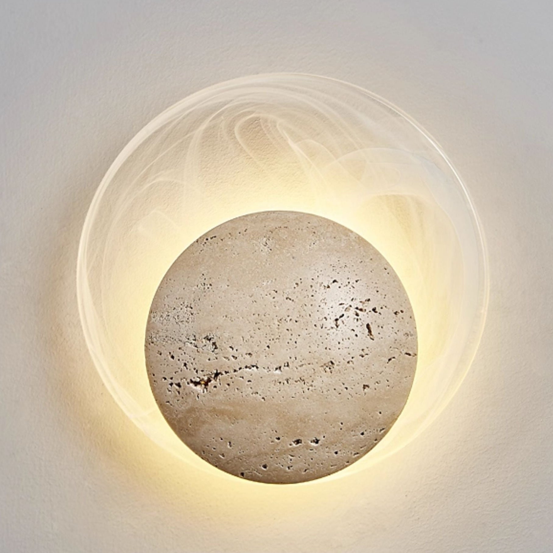 Serinette Orin Travertine Wall Lamp